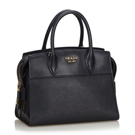 prada esplanade saffiano|Black Saffiano Leather Shoulder Bag .